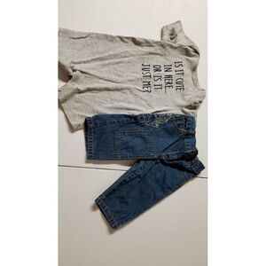 unisex baby set clothes short overall one set size 6-18 months‎ blue b62